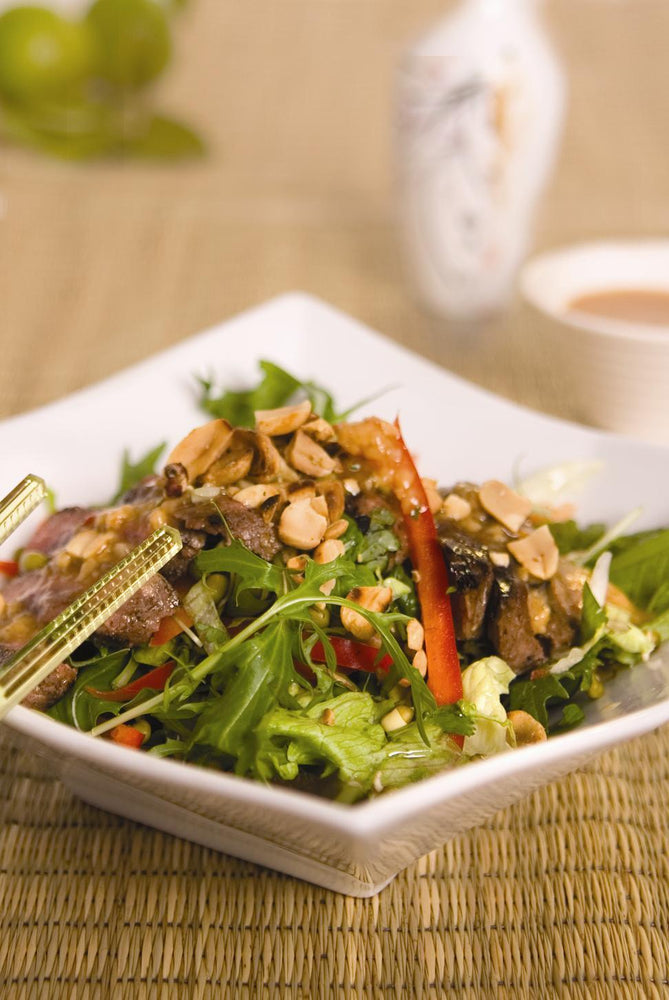 Vietnamese Style Lamb Salad with Wild Lime Chilli Ginger Sauce