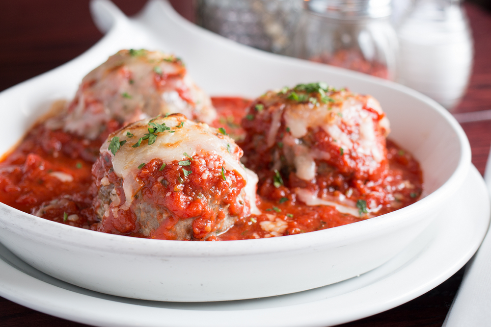 Herbed Meatballs with Outback Tomato Sauce and Mozzarella